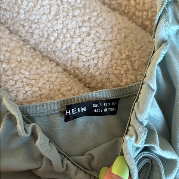 Women's Light Blue Ruched Strap Top - Picture 2 of 3